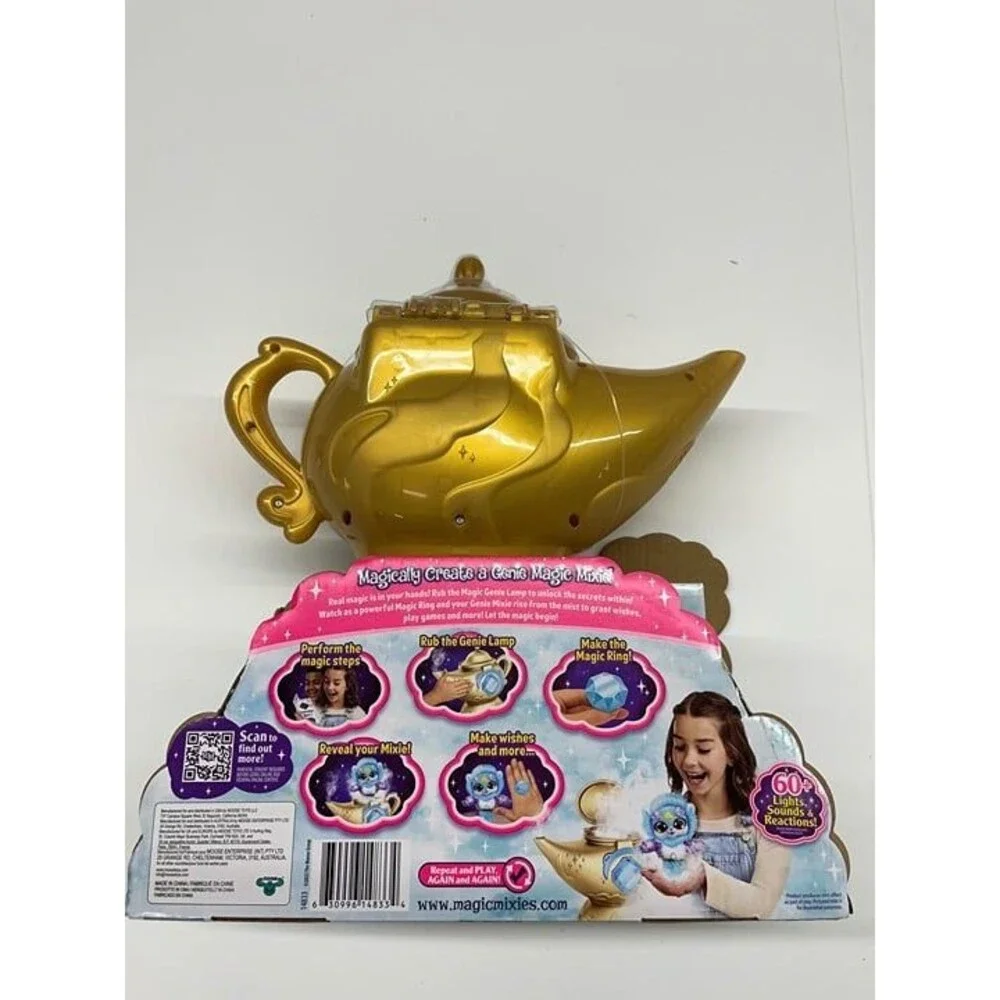 New Magic Mixies Magic Genie Lamp Pink 8 inch Plush Toy 60 Lights & Sounds